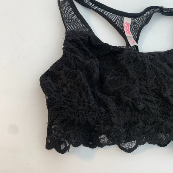 Victoria's Secret Black Lace & Mesh Racerback Bralette - Picture 5 of 7